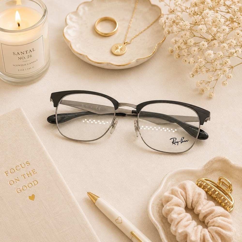 Ray-Ban Eyeglasses Frames RB 6346 Gunmetal Semi Rimless